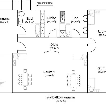 Appartement Monteurwohnung Greengarden